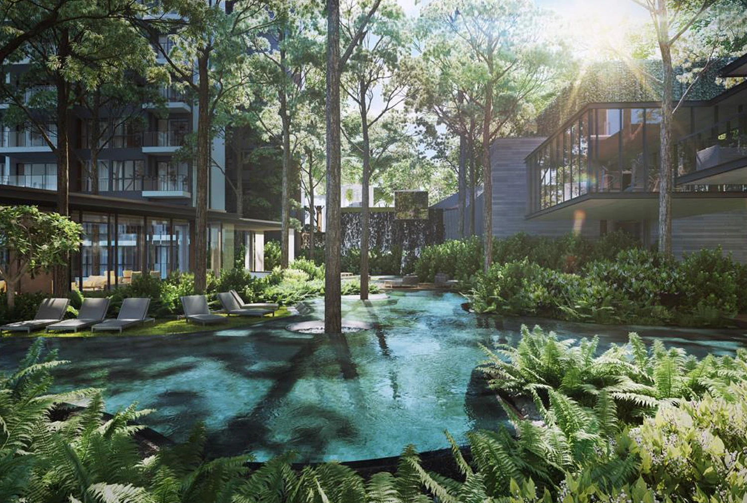 The Clement Canopy residential landscape